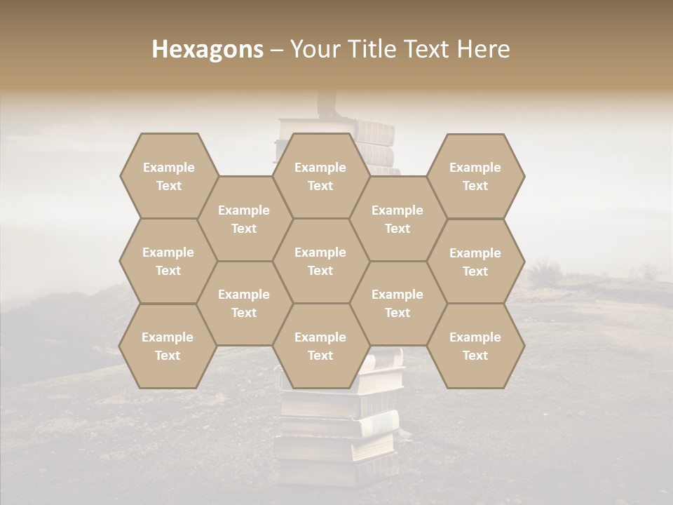 Book Pile Wisdom PowerPoint Template