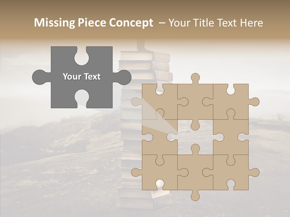 Book Pile Wisdom PowerPoint Template