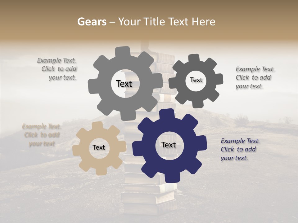 Book Pile Wisdom PowerPoint Template