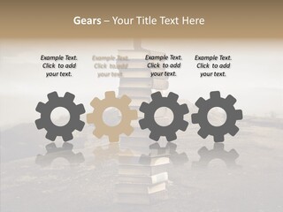 Book Pile Wisdom PowerPoint Template