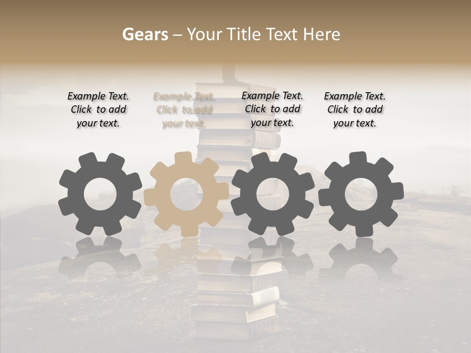 Book Pile Wisdom PowerPoint Template