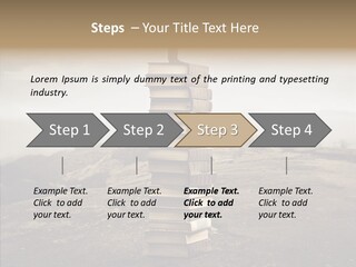 Book Pile Wisdom PowerPoint Template