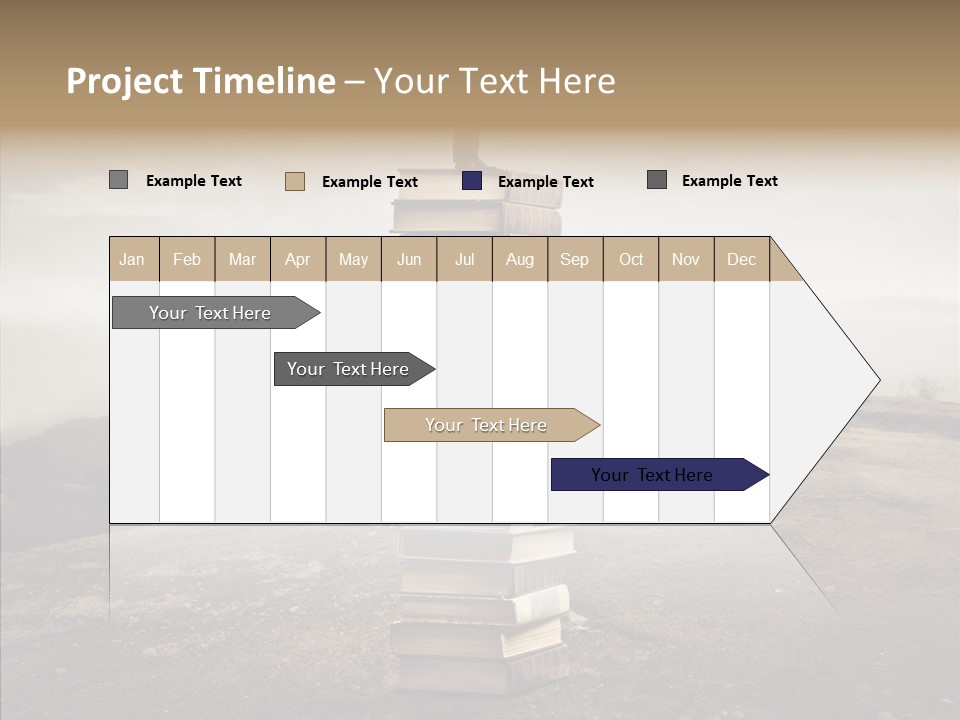 Book Pile Wisdom PowerPoint Template