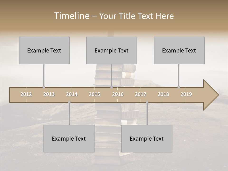 Book Pile Wisdom PowerPoint Template