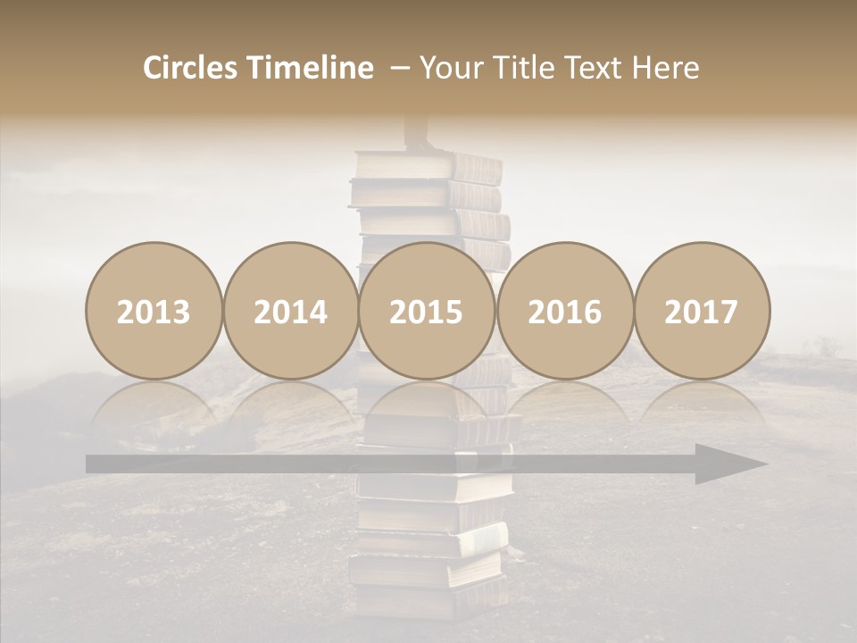 Book Pile Wisdom PowerPoint Template