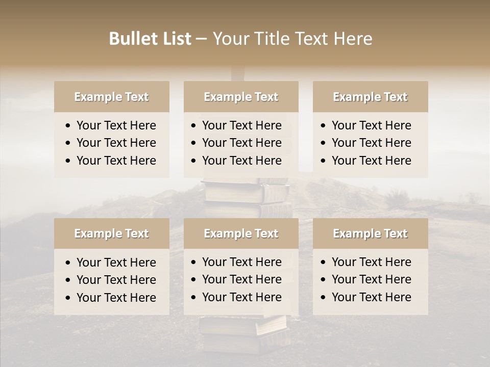 Book Pile Wisdom PowerPoint Template
