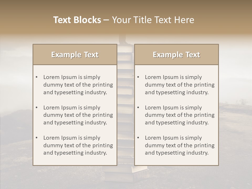 Book Pile Wisdom PowerPoint Template