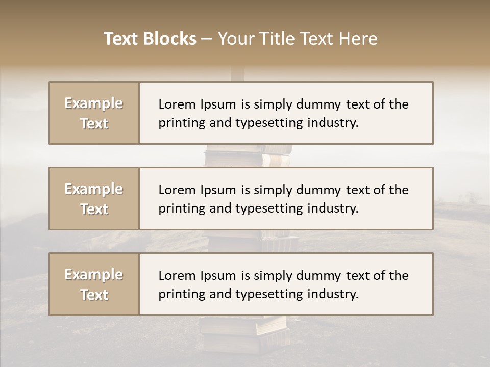 Book Pile Wisdom PowerPoint Template