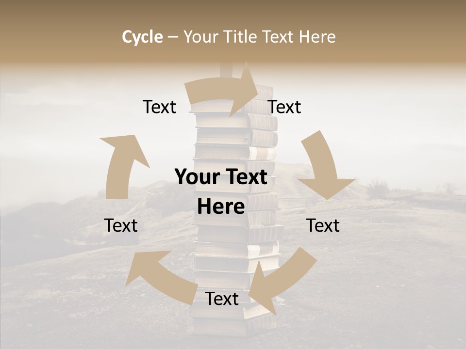Book Pile Wisdom PowerPoint Template