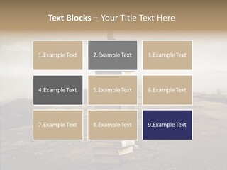 Book Pile Wisdom PowerPoint Template