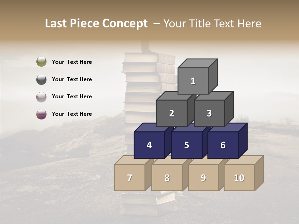 Book Pile Wisdom PowerPoint Template