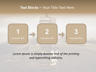 Book Pile Wisdom PowerPoint Template