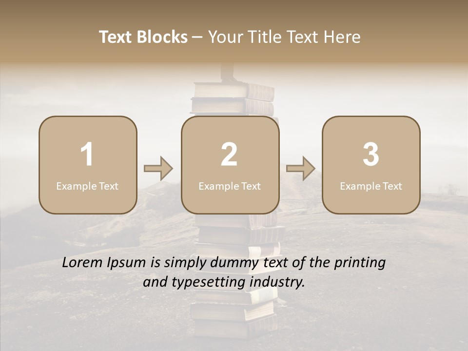 Book Pile Wisdom PowerPoint Template