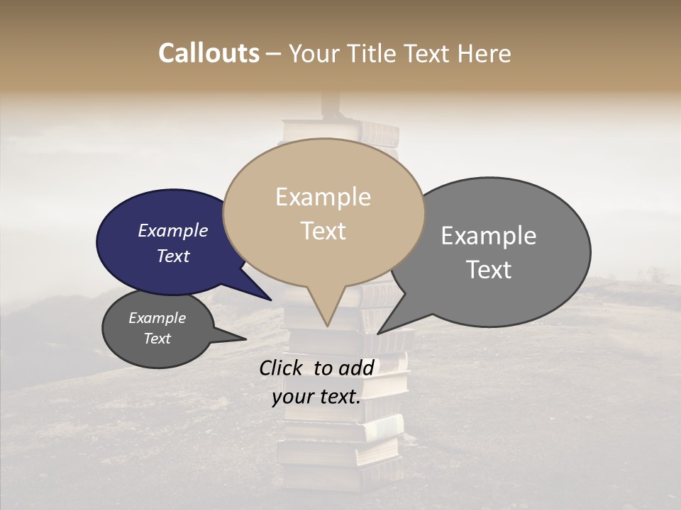 Book Pile Wisdom PowerPoint Template