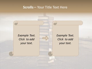 Book Pile Wisdom PowerPoint Template