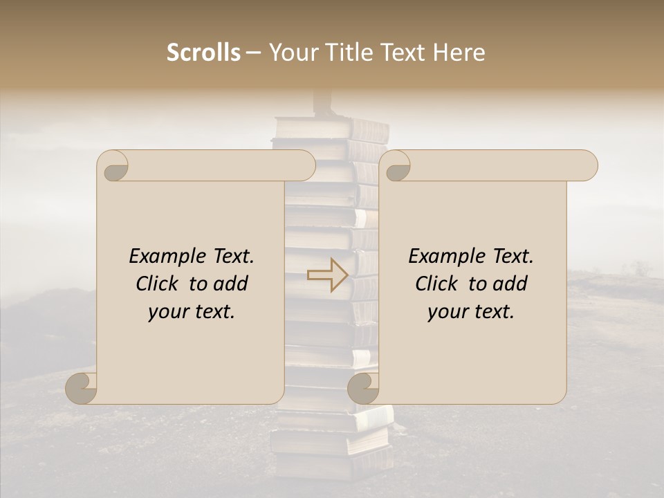 Book Pile Wisdom PowerPoint Template
