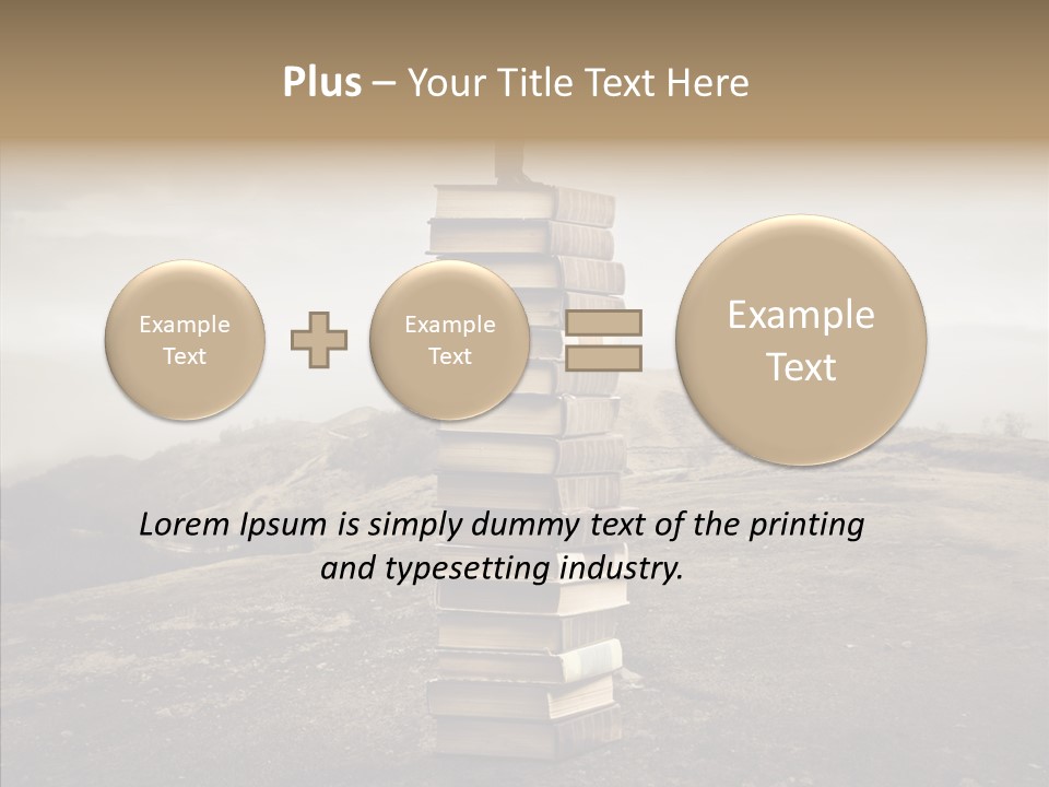Book Pile Wisdom PowerPoint Template