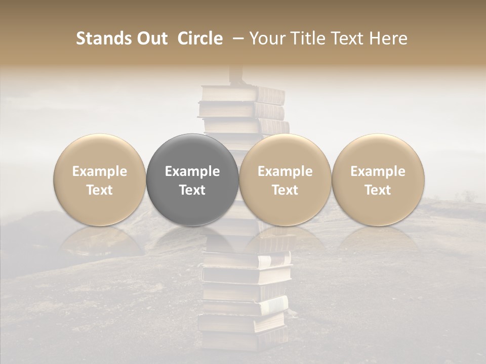Book Pile Wisdom PowerPoint Template