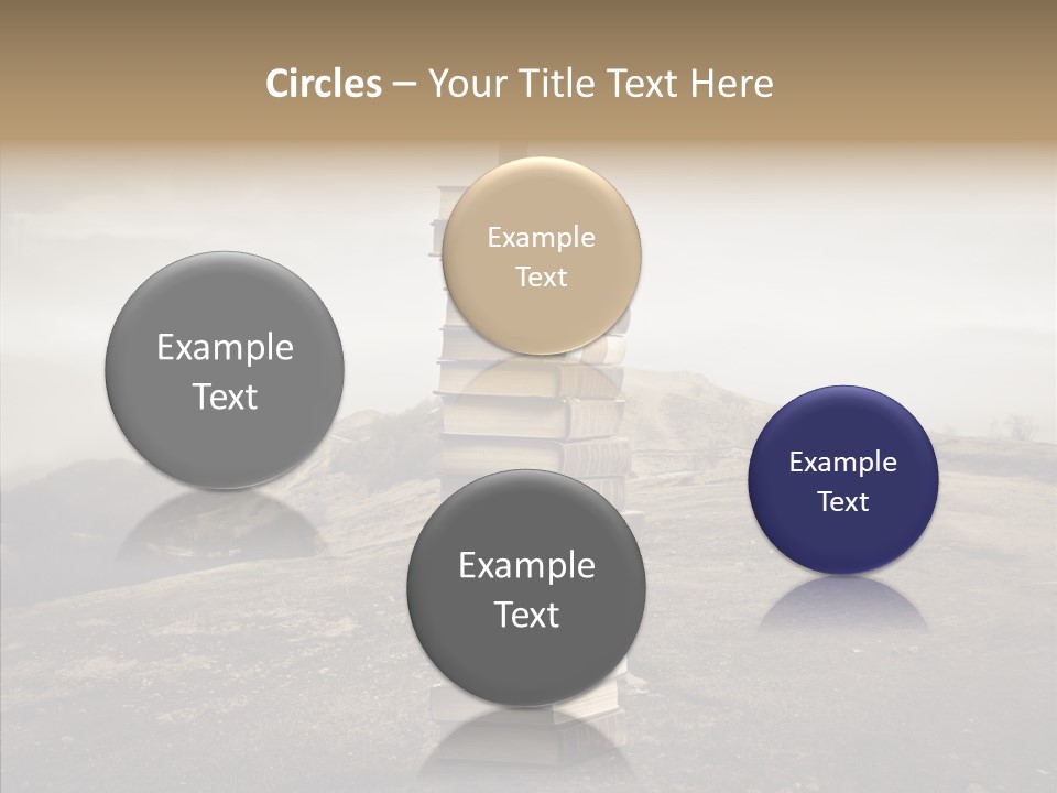 Book Pile Wisdom PowerPoint Template