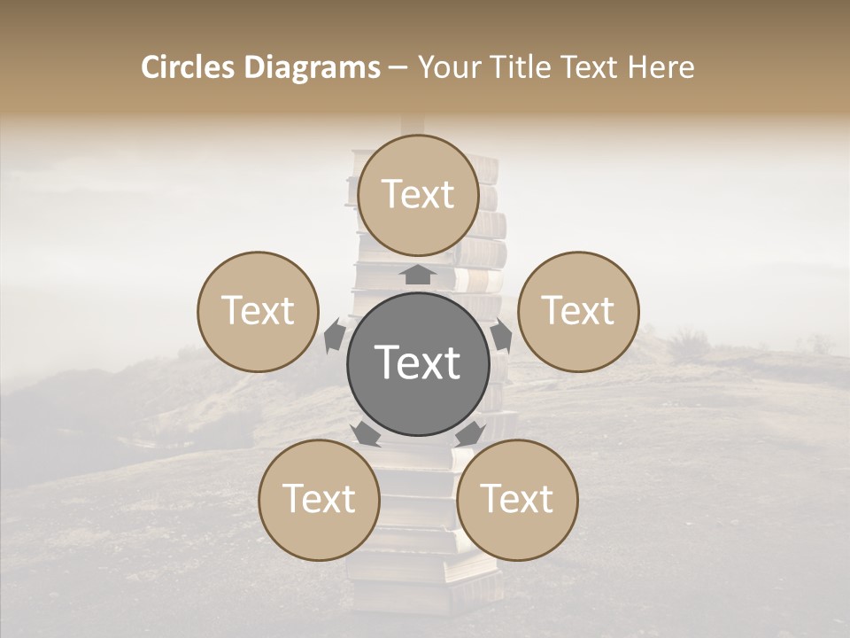 Book Pile Wisdom PowerPoint Template