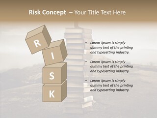 Book Pile Wisdom PowerPoint Template