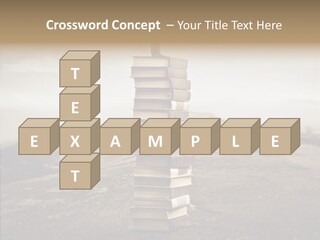 Book Pile Wisdom PowerPoint Template