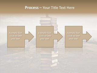 Book Pile Wisdom PowerPoint Template