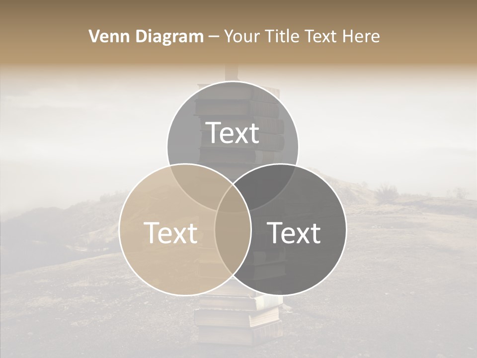 Book Pile Wisdom PowerPoint Template