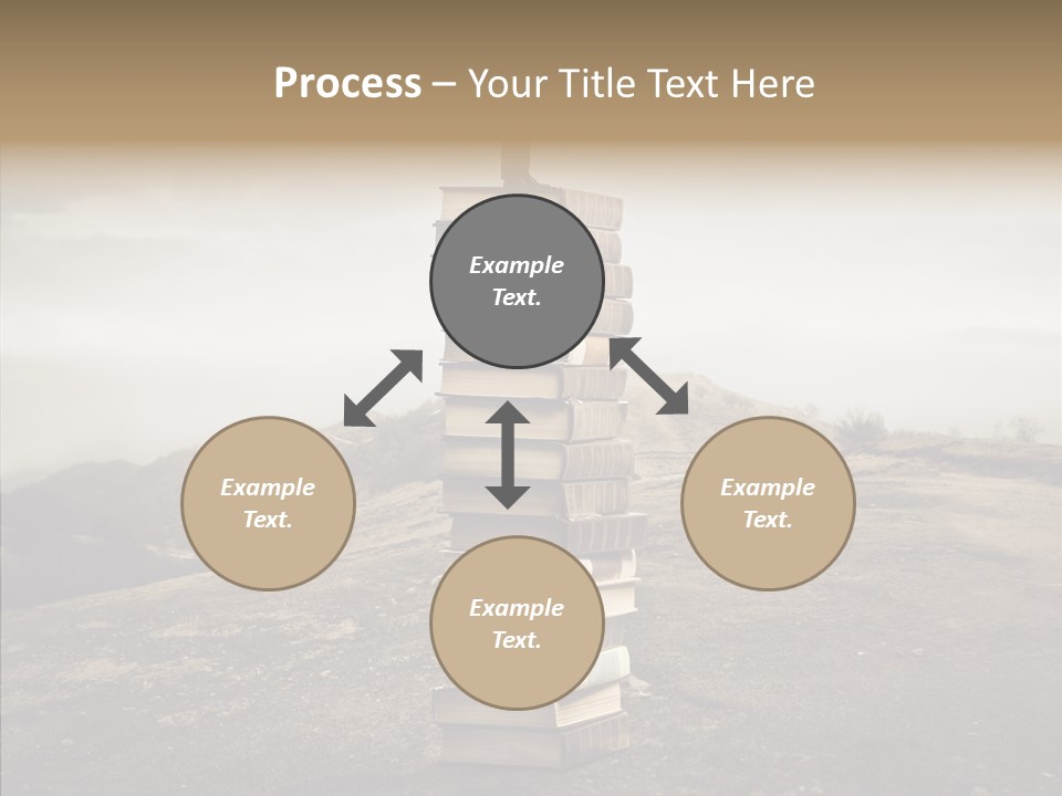 Book Pile Wisdom PowerPoint Template
