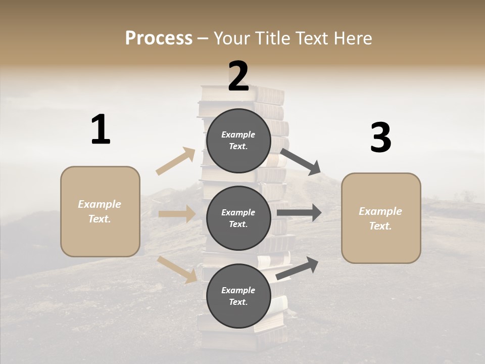 Book Pile Wisdom PowerPoint Template
