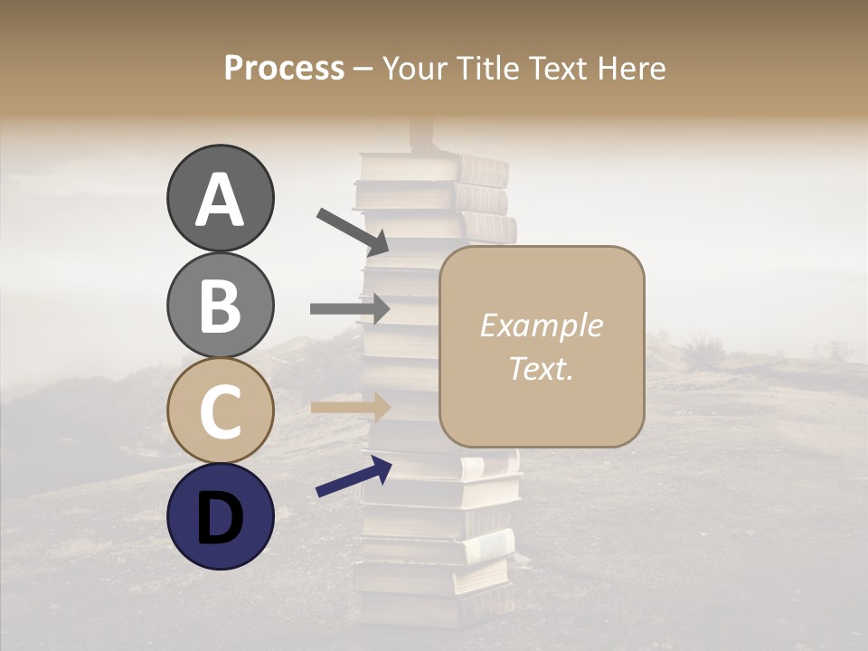 Book Pile Wisdom PowerPoint Template