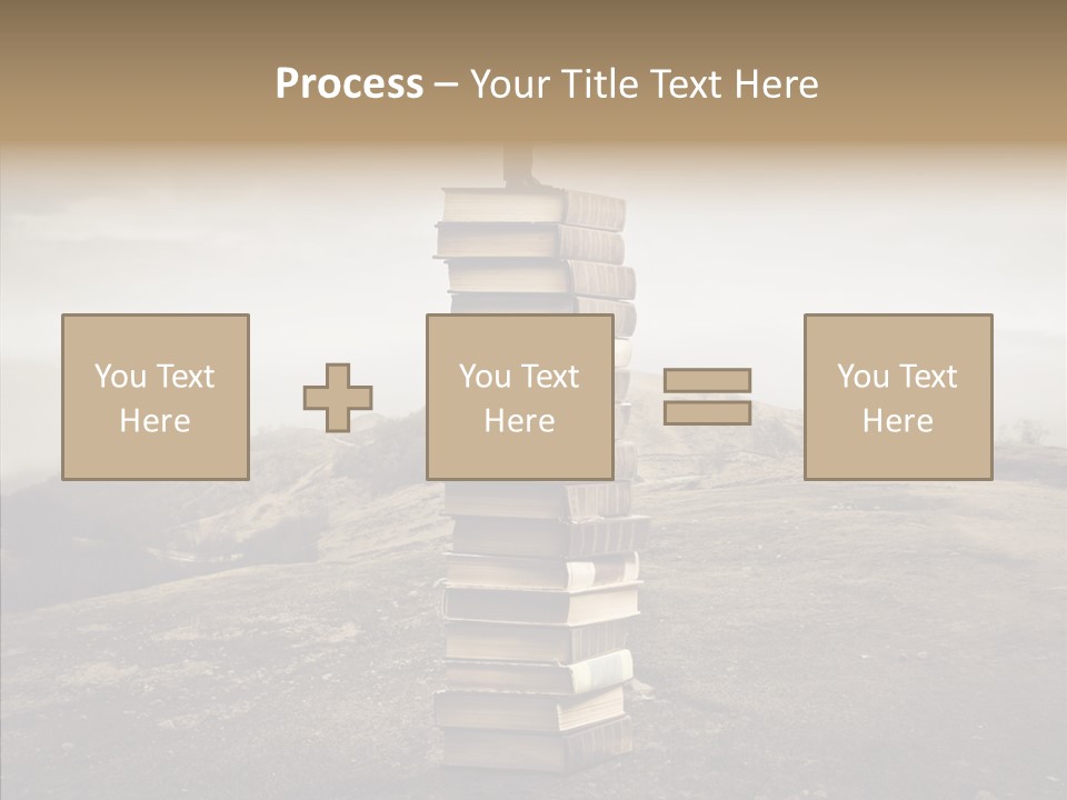 Book Pile Wisdom PowerPoint Template