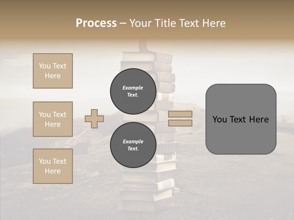 Book Pile Wisdom PowerPoint Template