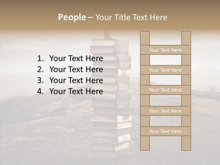 Book Pile Wisdom PowerPoint Template
