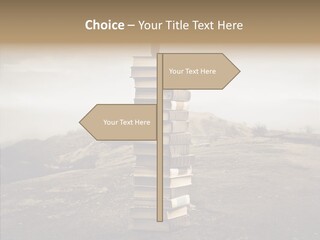 Book Pile Wisdom PowerPoint Template