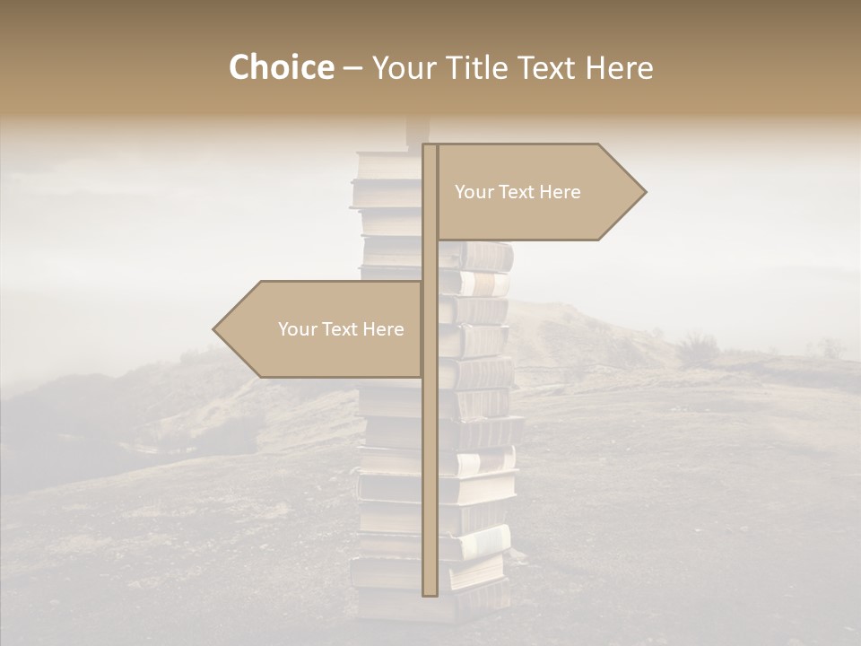 Book Pile Wisdom PowerPoint Template