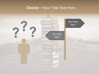 Book Pile Wisdom PowerPoint Template