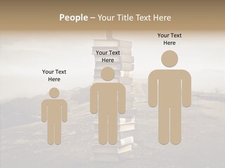 Book Pile Wisdom PowerPoint Template