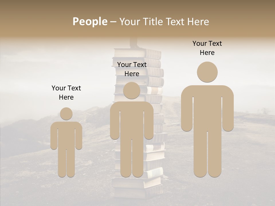 Book Pile Wisdom PowerPoint Template