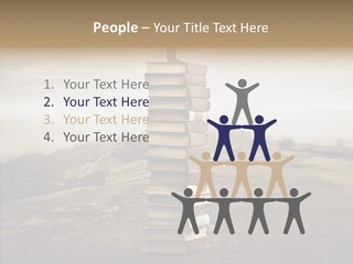 Book Pile Wisdom PowerPoint Template