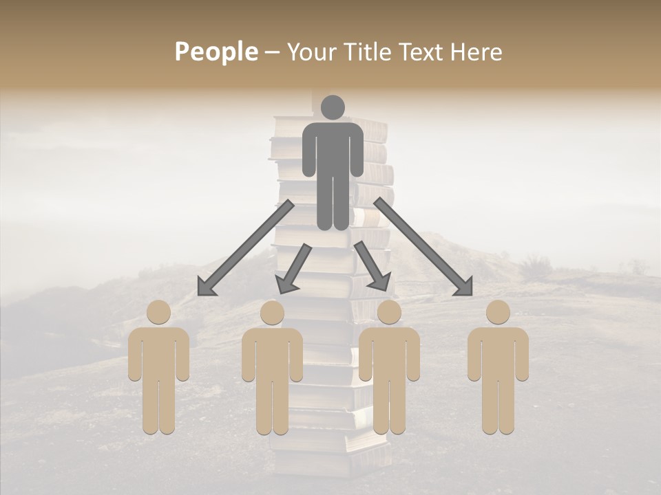 Book Pile Wisdom PowerPoint Template