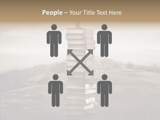 Book Pile Wisdom PowerPoint Template