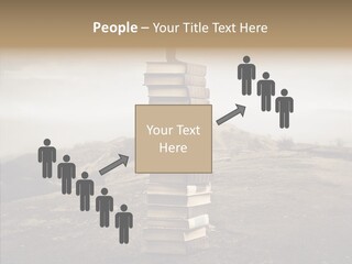Book Pile Wisdom PowerPoint Template