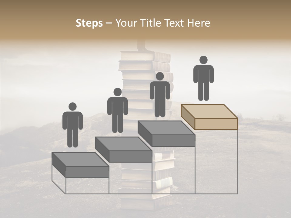 Book Pile Wisdom PowerPoint Template