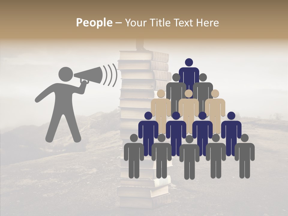 Book Pile Wisdom PowerPoint Template