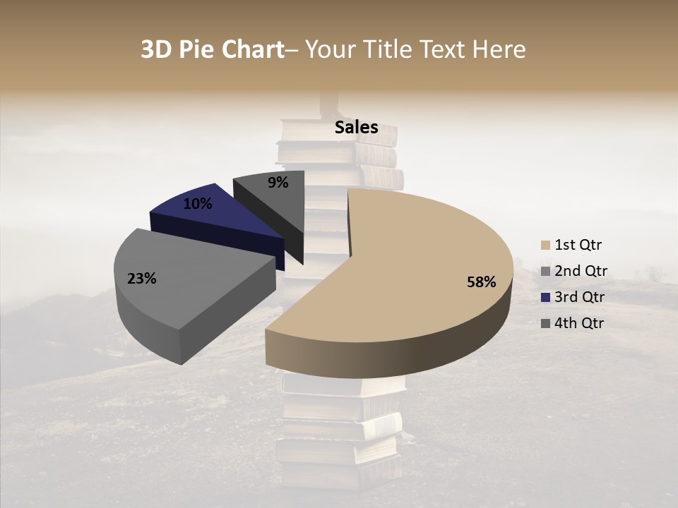 Book Pile Wisdom PowerPoint Template