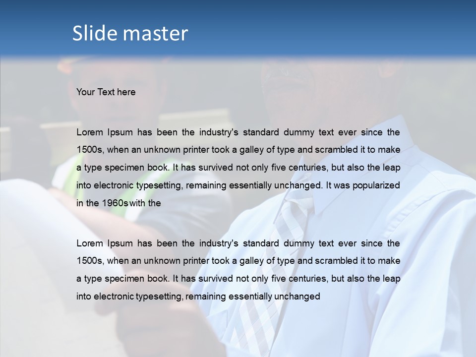 Construction Worker On The Job PowerPoint Template