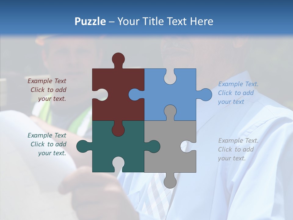 Construction Worker On The Job PowerPoint Template