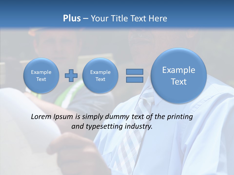 Construction Worker On The Job PowerPoint Template