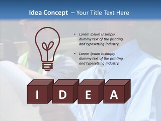 Construction Worker On The Job PowerPoint Template